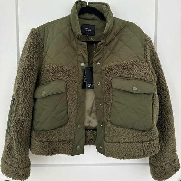 Rails Jackets & Blazers - NWT RAILS Peyton Faux Shearling Quilted Jacket XS